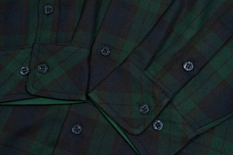 GRAF&WU Heart Floral Embroidered Vintage British Plaid Shirt Jacket