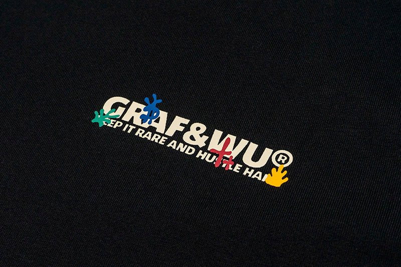 GRAF&WU Brand Letter Print Fashion 100% Cotton T-shirt