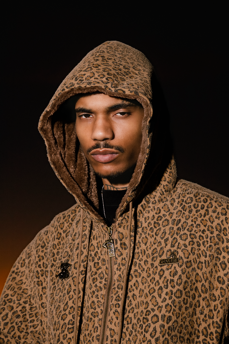 GRAF&WU Vintage Camouflage Leopard Pattern Thick Jacket