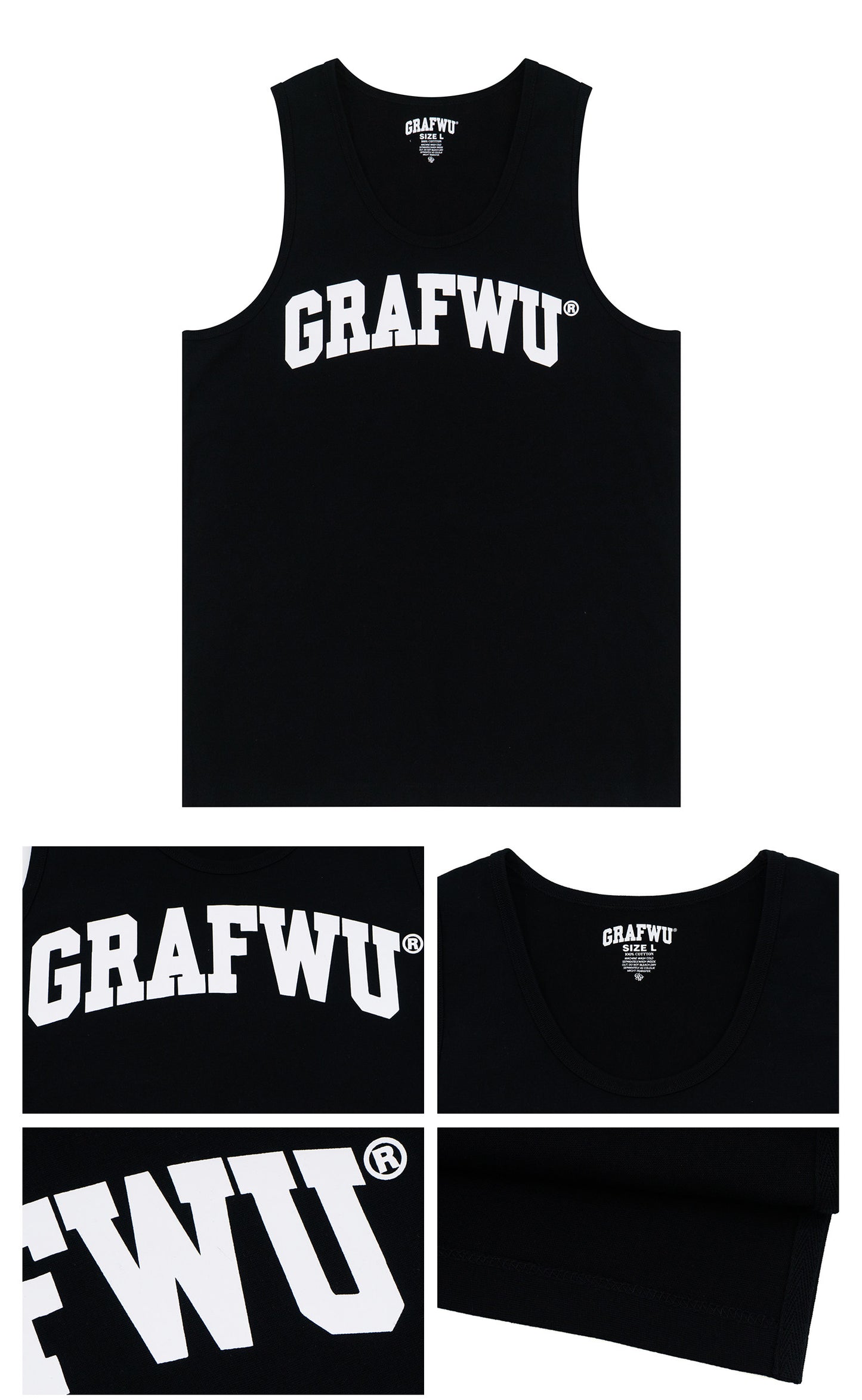GRAF&WU Letter Graphic Sleeveless Vest – Streetwear Tank Top