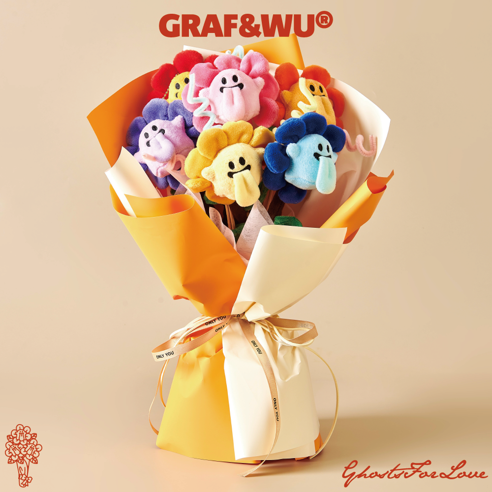 GRAF&WU Flower Cute Ghost Bag Charm