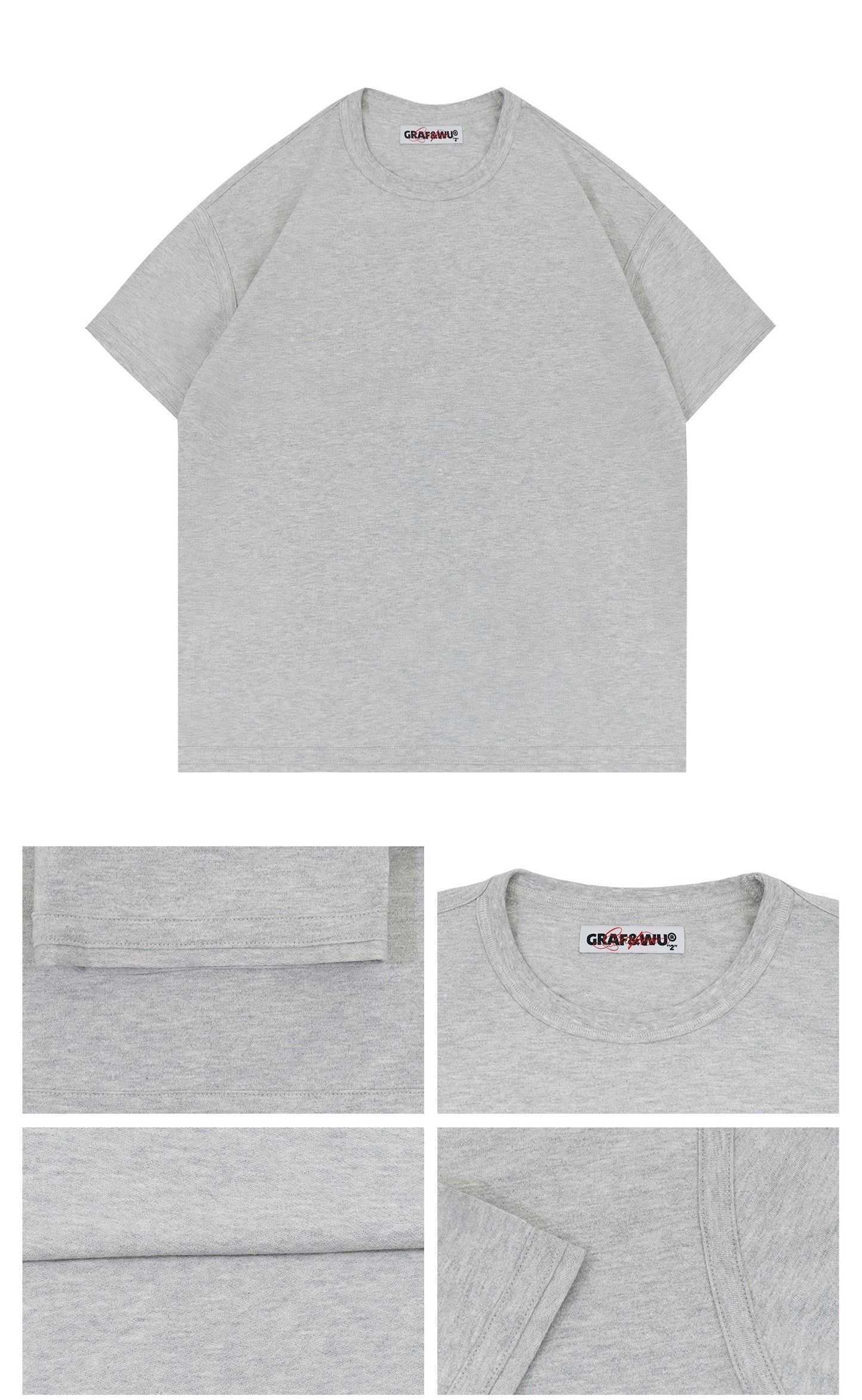 Reversible Sanded Cotton Linen Short Sleeve Basic Top, Boxy Fit | GRAF Original