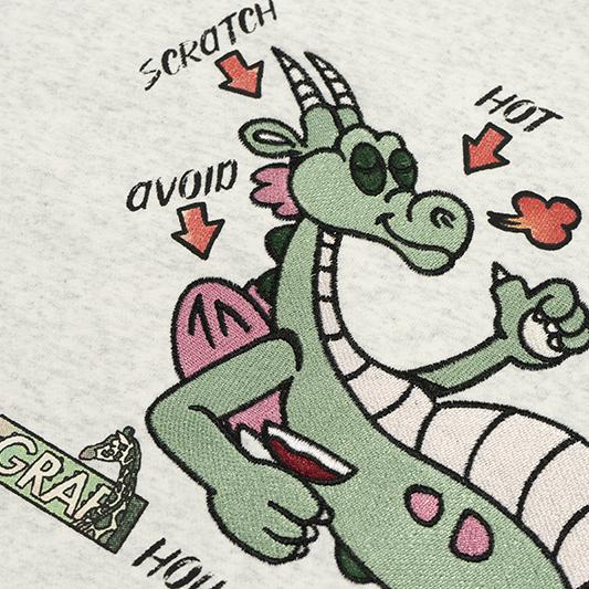 GRAF&WU Petting Green Dragon Guide Hoodies Graphic Sweatshirts