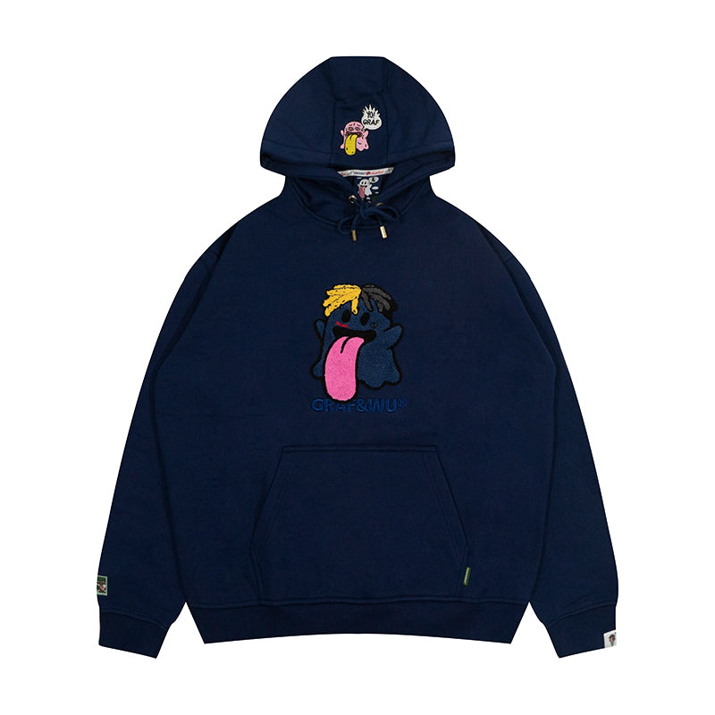 GRAF&WU New School Rapper BooGhost Design Fleece Hoodie