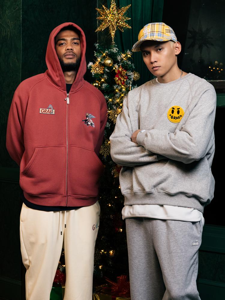 GRAF&WU AK47 Angel Embroidery Zip-up Hoodie