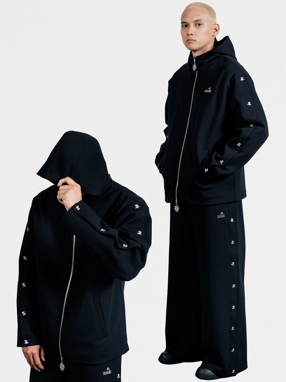 GRAF&WU AK47 Angel Metal Button Fashion Tear Away Hoodie