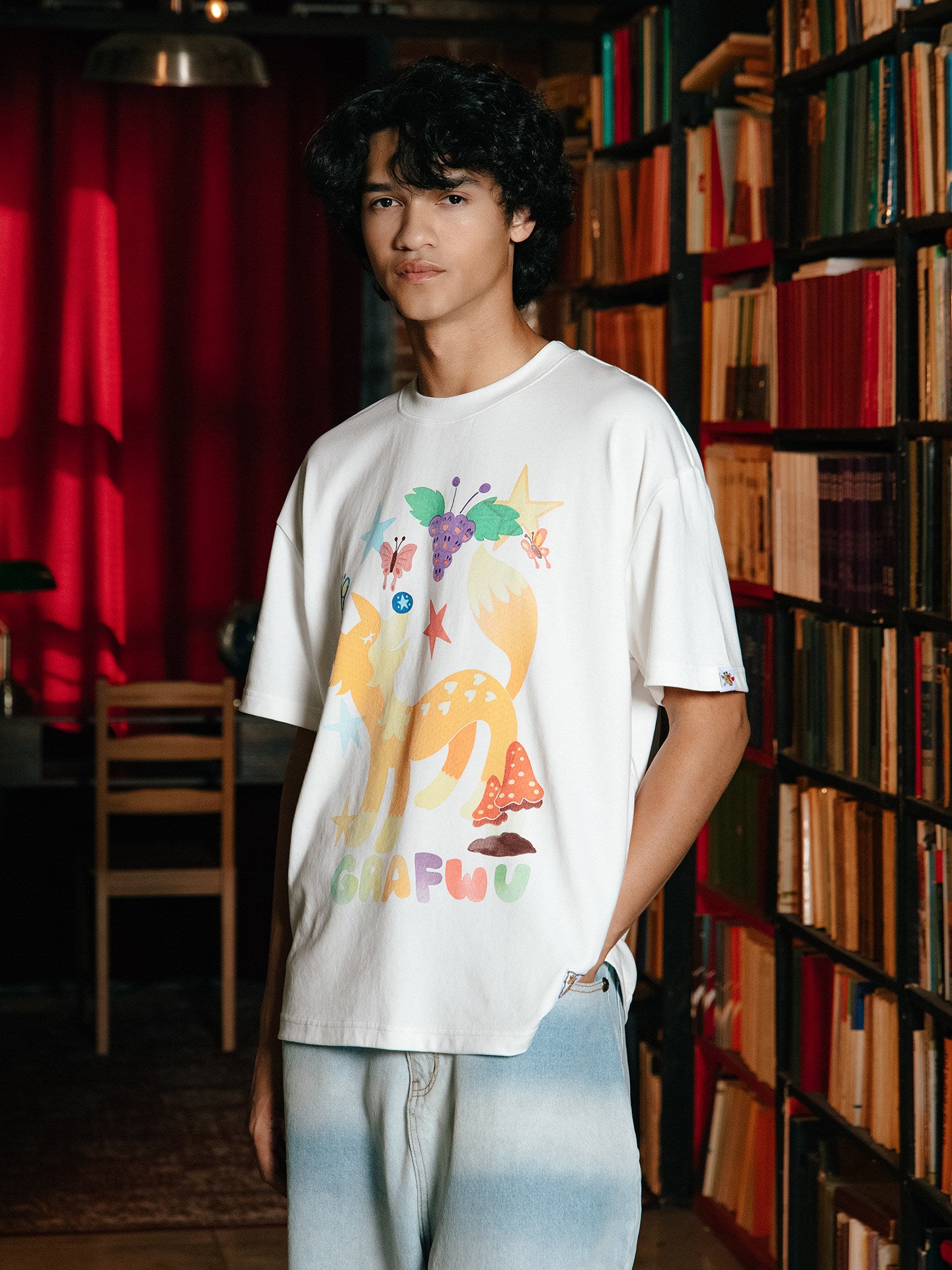 GRAF&WU【Giraffe Fable】Fox and Grapes Story Streetwear Cool Feeling T-Shirt