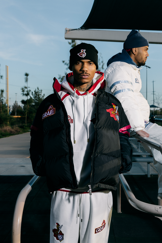 GRAF&WU Blokecore Floral Embroidery Thick Cotton-padded Coat