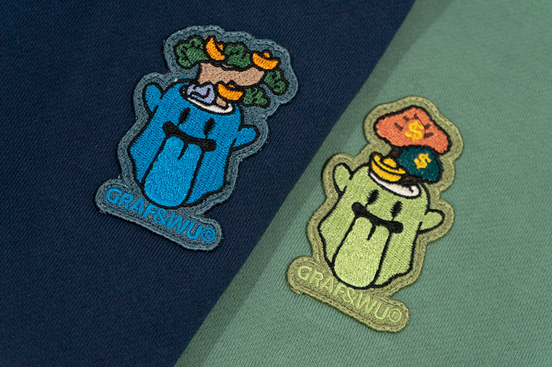 GRAF&WU X POPSUNDAY Money Tree Cute Ghost Lucky Fortune Fleece Hoodie