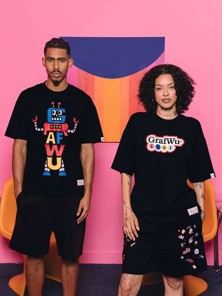 GRAF&WU Robot Pattern design T-shirts