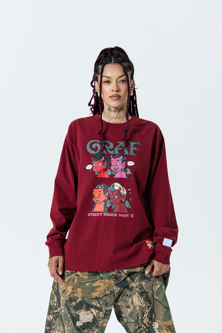 GRAF&WU Street Gossip Series Angel Doberman Long-sleeves Shirt