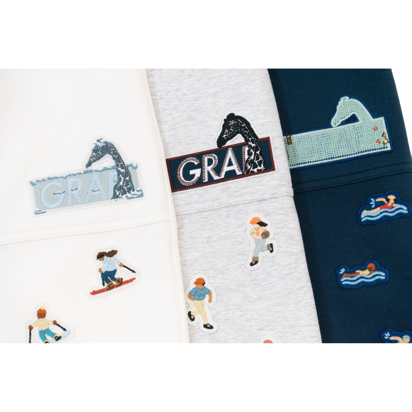 GRAF&WU Mini Athletic Giraffe Embroidered Shorts