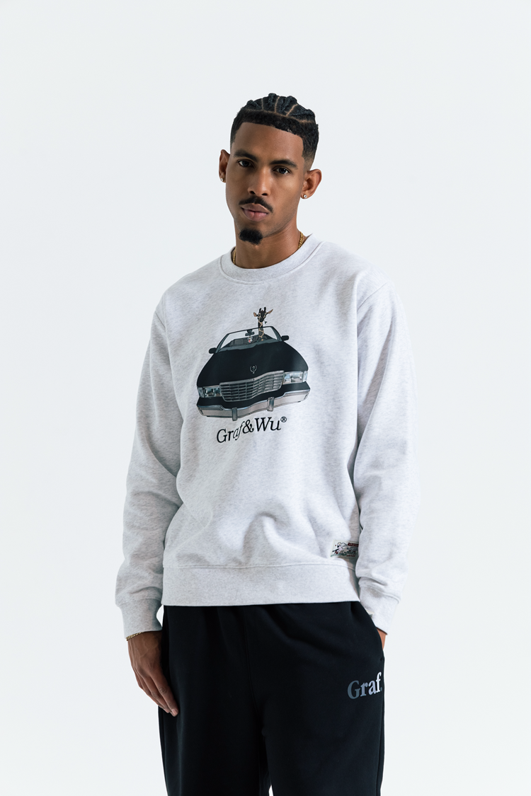 GRAF&WU Giraffe Classic Convertible Fleece Crew Neck Sweatshirt