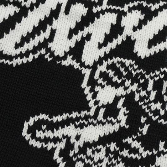 GRAF&WU Letter AK47 Little Angel Knitted Warm Sweater