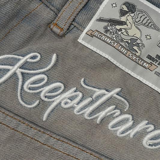 GRAF&WU Baggy Fit Washed Jeans