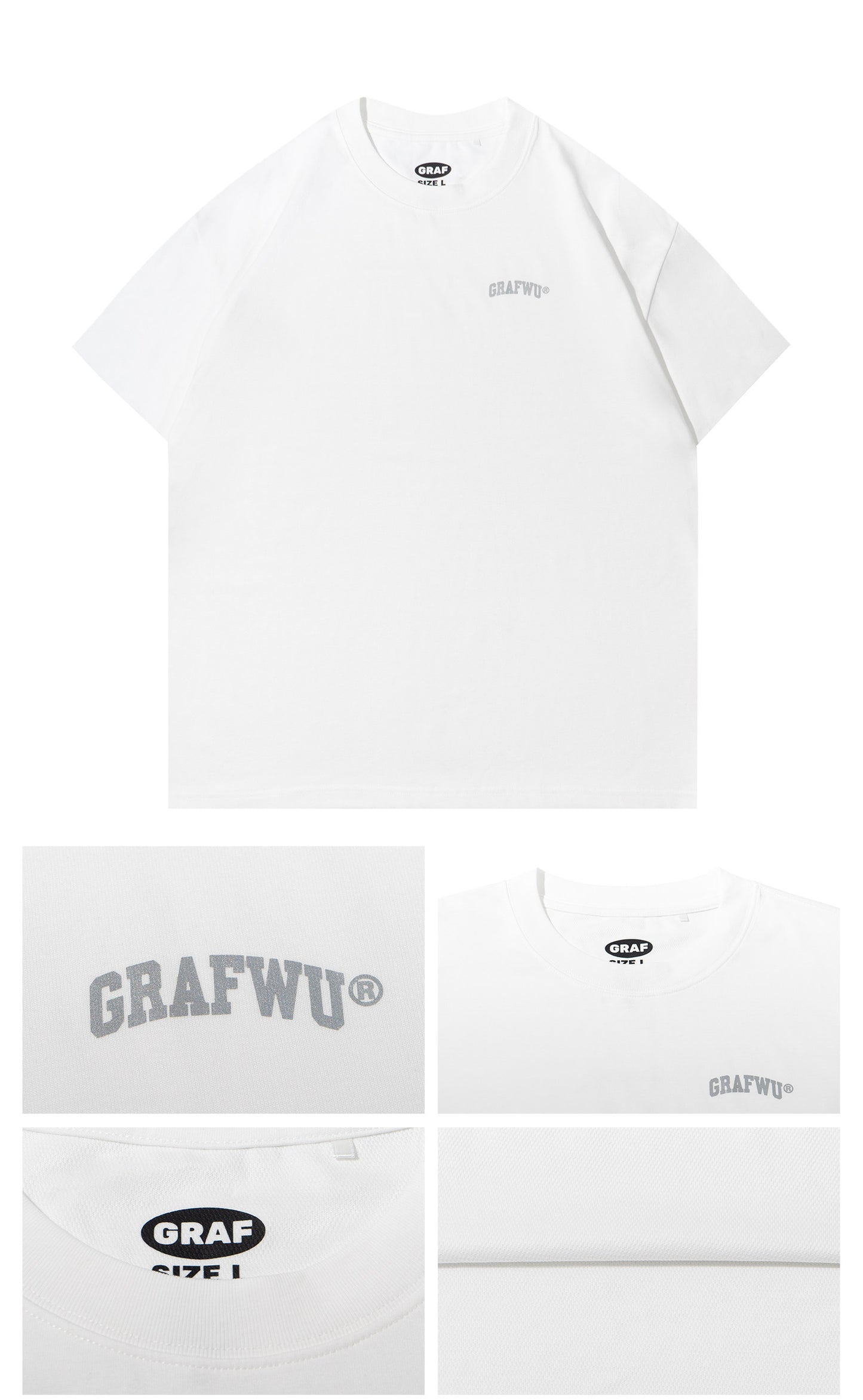 GRAF&WU Quick-drying 3M Reflective Printed Cool Feeling Sports T-shirt