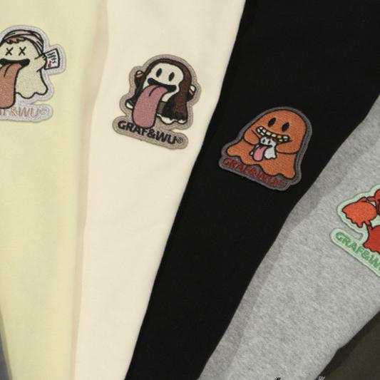 GRAF&WU World Famous Paintings Mona Lisa Cute Ghost Character Hoodie