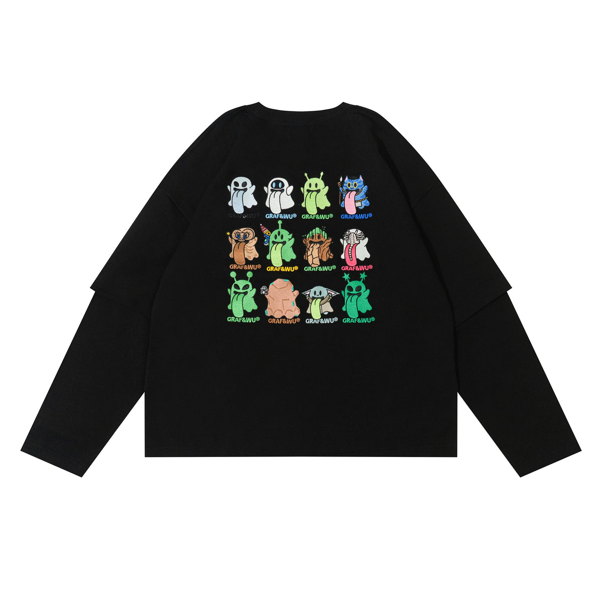 GRAF&WU 12 Alien Booghost Embroidered Long Sleeve