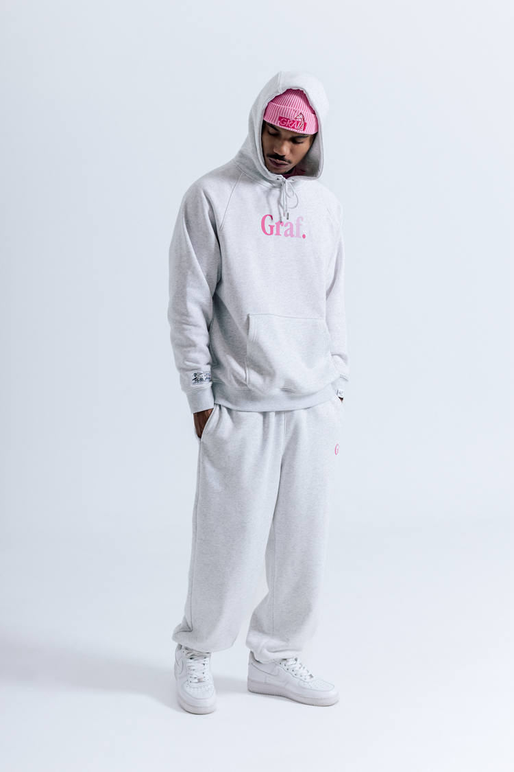 GRAF&WU Gradient Graf Fleece Oversized Streetwear Hoodie