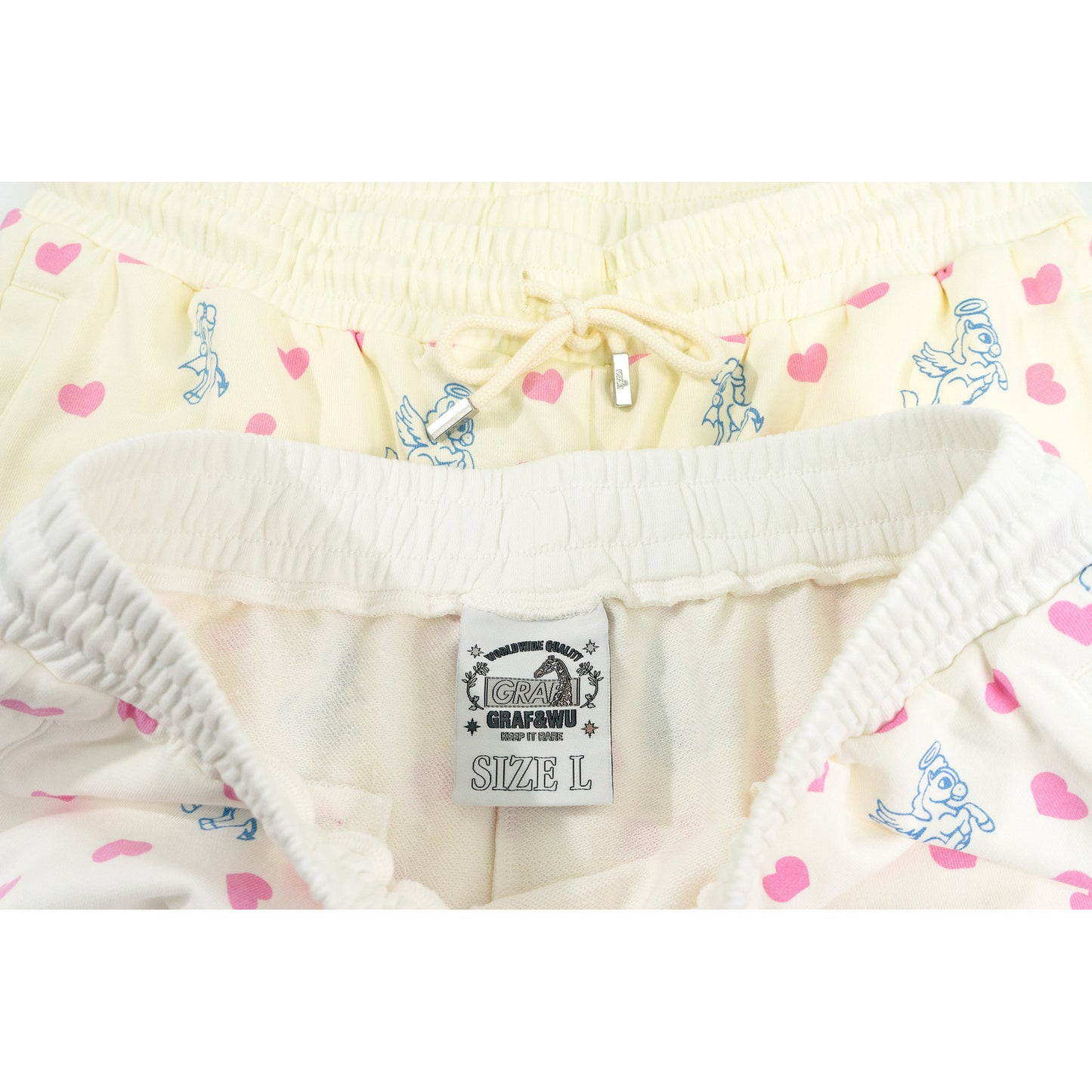 GRAF&WU Cartoon Angel Pony Heart-shaped Cute Cotton Athletic Shorts