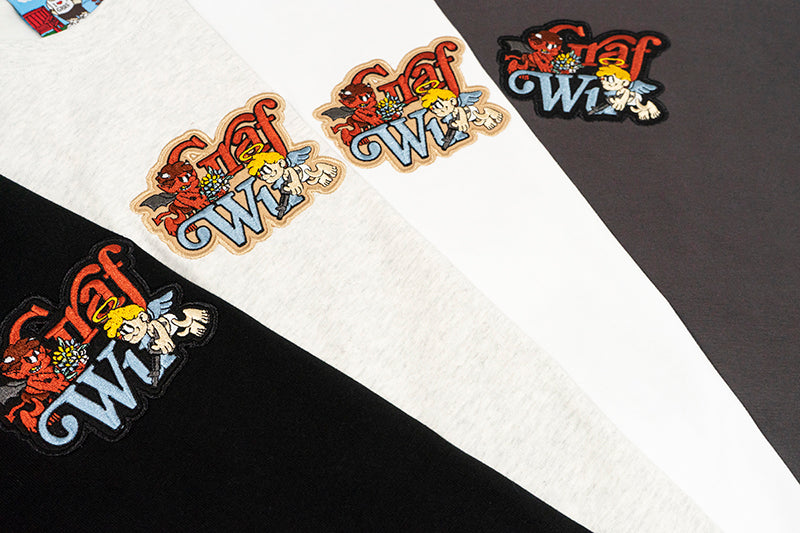 GRAFWU 9 Relationships Angel Devil Embroidery T-Shirts