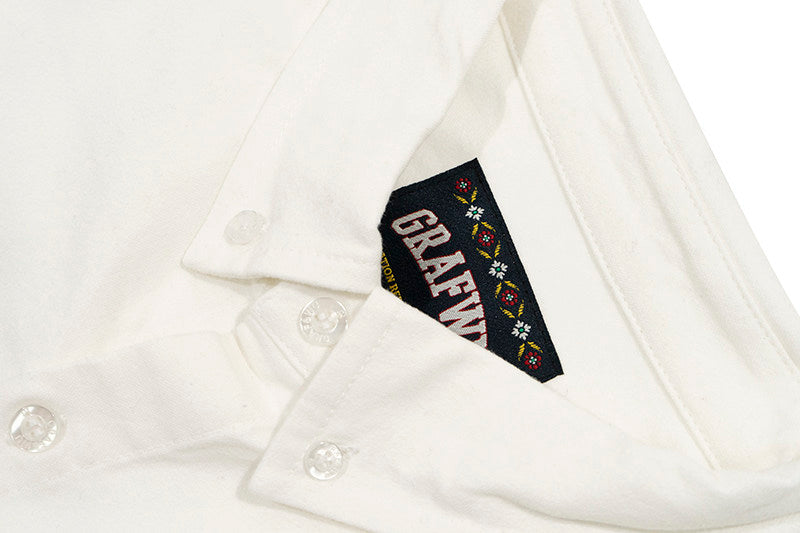 GRAF&WU Dopamine Suede Oxford Cloth Giraffe Logo Embroidered T-shirt