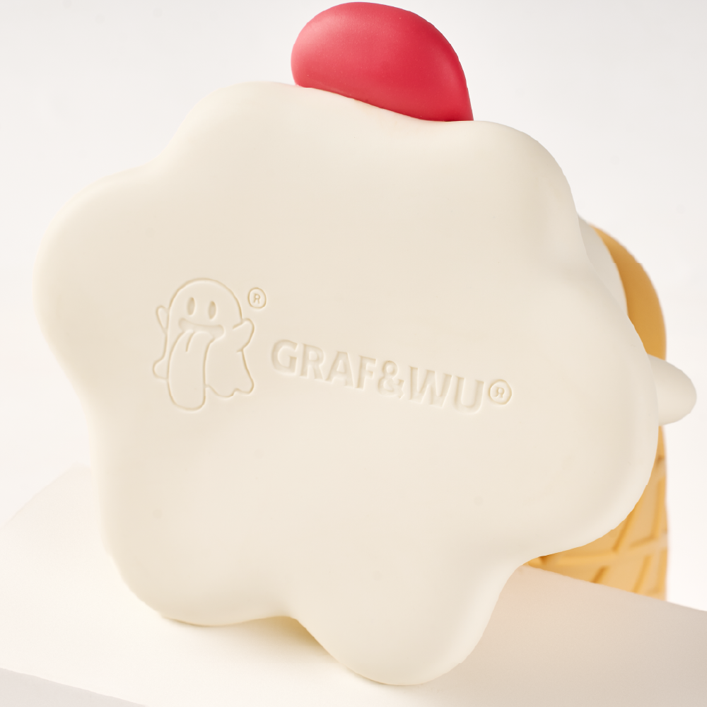 GRAF&WU Limited Edition Ice Cream Cute Ghost EVA Retro Collectible Toy