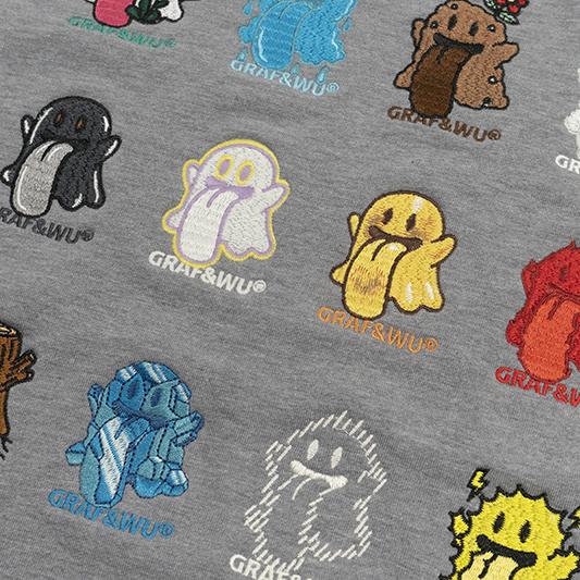 GRAF&WU Five Elements Origin 12 Elements Cute Ghosts Wool Hoodie