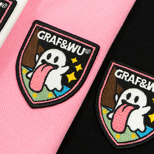 GRAFWU Creative Funny Cute Ghost Button T-Shirts