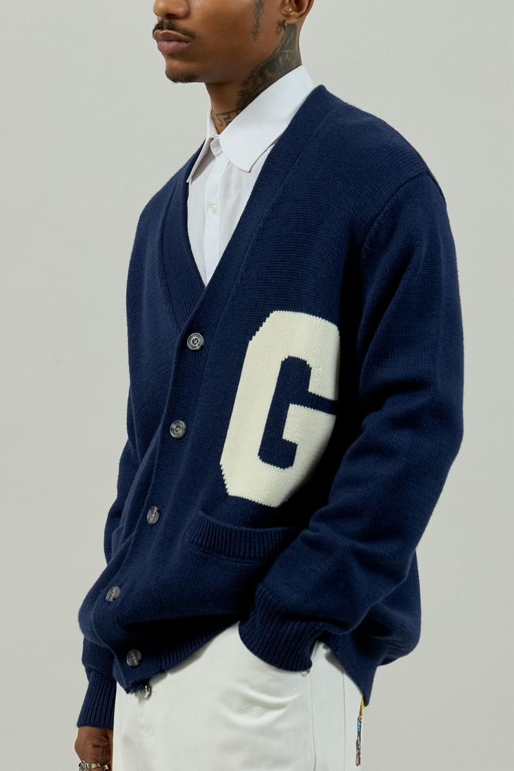GRAF&WU Winter Vibe Wool Letter man Sweater Knitwear