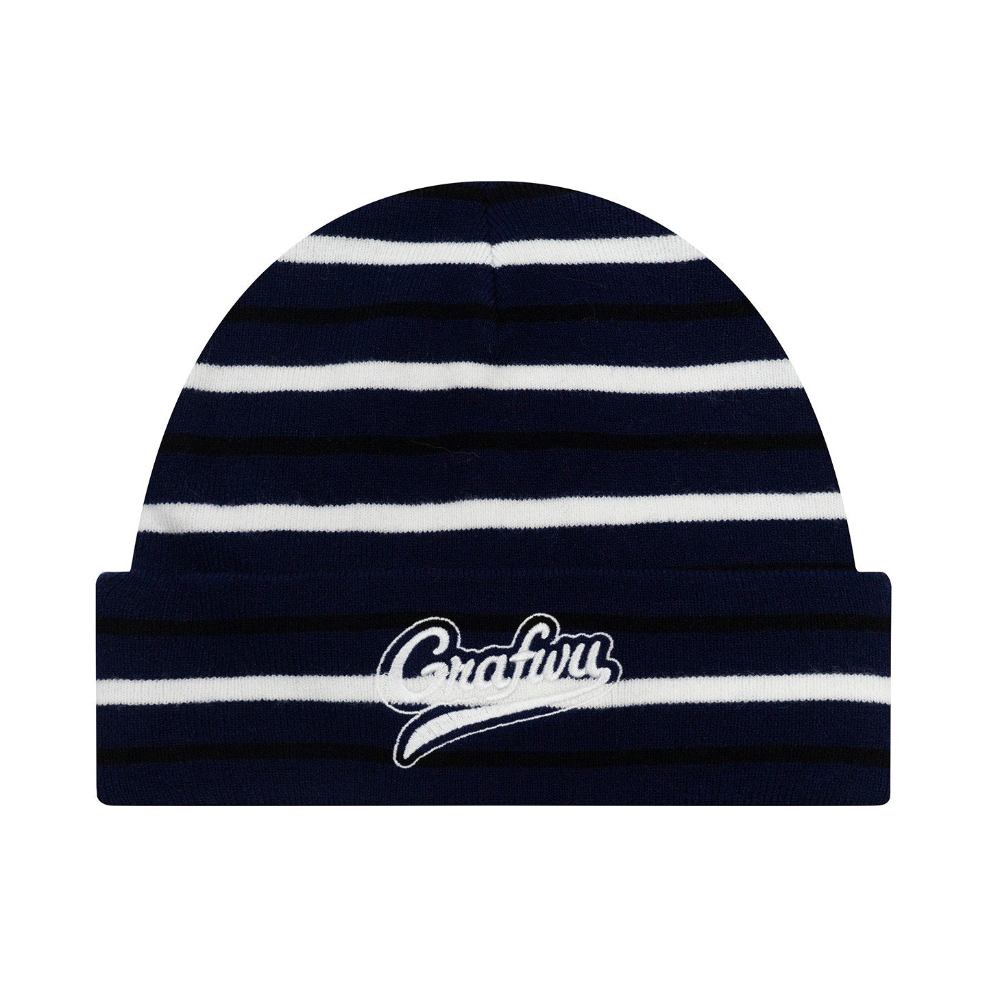 GRAF&WU Trendy Striped Letter Embroidered Street Hip-hop Wool Knit Hat