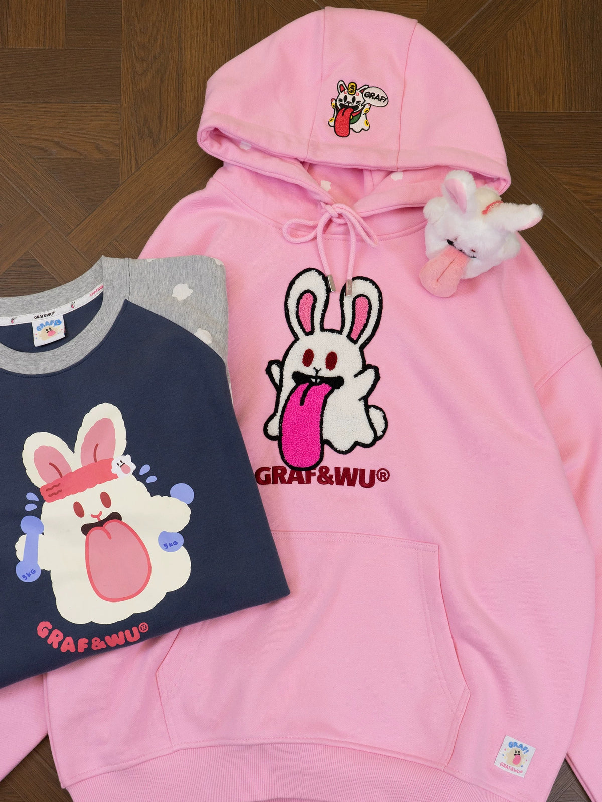 GRAF&WU Chinese Zodiac Character Loose-Fit Hoodie