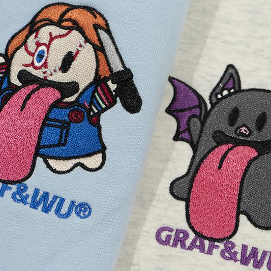 GRAFWU Halloween Black Cat Godzilla Ghost Unisex Sweatshirts