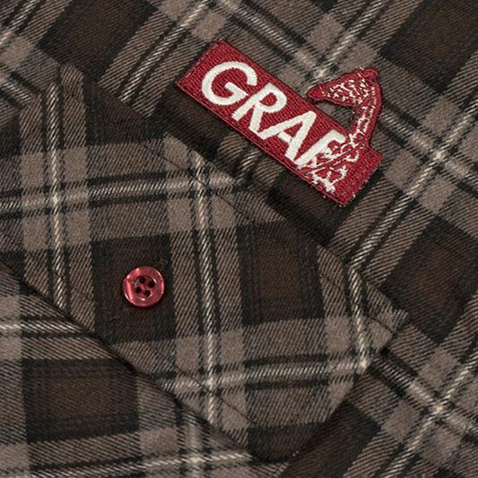 GRAF&WU Hot Girl's Ultra-Short Plaid Giraffe Retro Shirt