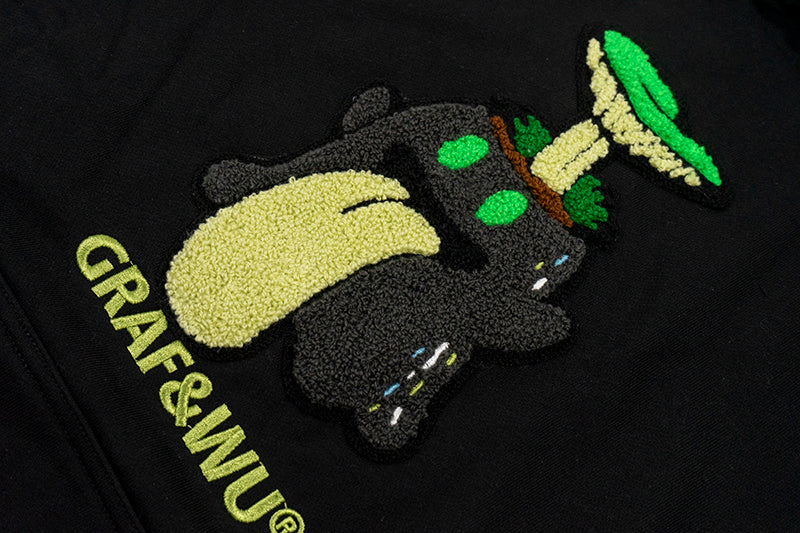 GRAF&WU Magic Mushroom Embroidery BooGhost2.0 Thin Hoodie