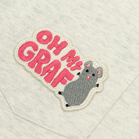 GRAFWU Pocket OhMyGraf Screaming Mouse Cute Design T-Shirt