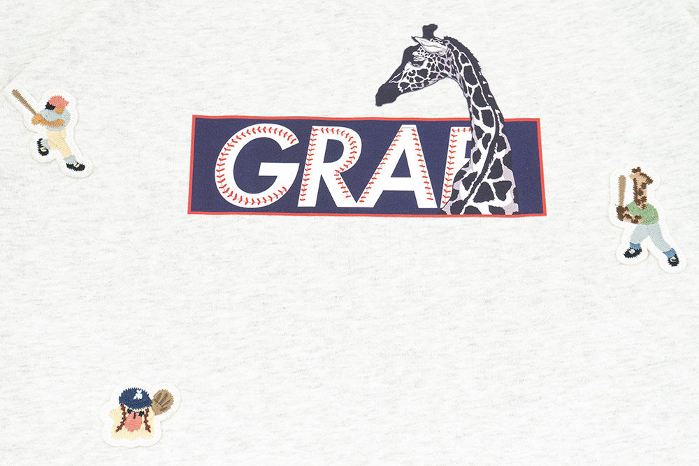 GRAF&WU Mini Embroidered Giraffe Athletic Fashion T-shirt