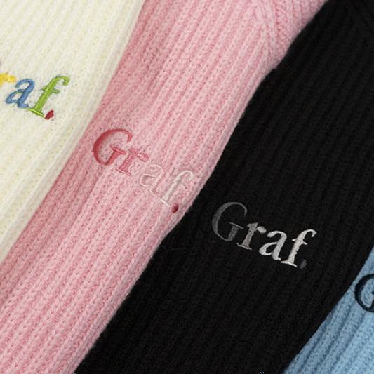 GRAF&WU Original Graf Embroidered Knitted Short POLO Collar Sweater