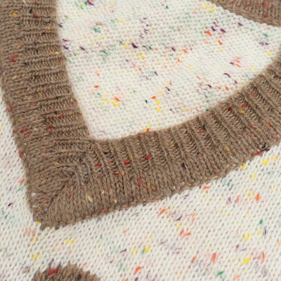GRAF&WU Star Wine Glass Flower Colorful Wool Knit Sweater Vest