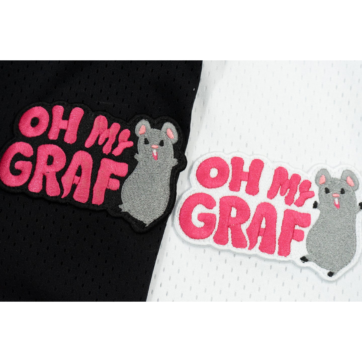 GRAF&WU Cute embroidery badge design double-layer mesh breathable T-shirts