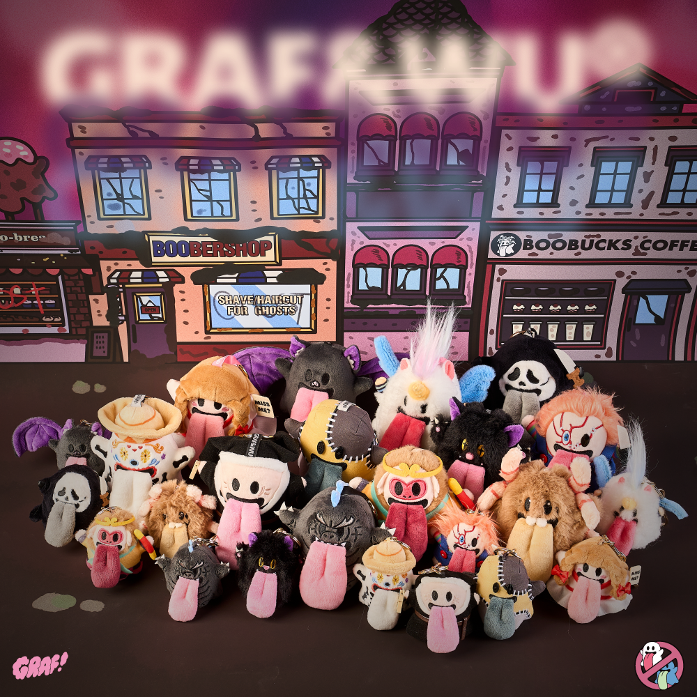 GRAF&WU Halloween Bat Black Cat Ghost Bag Charm Trendy Doll