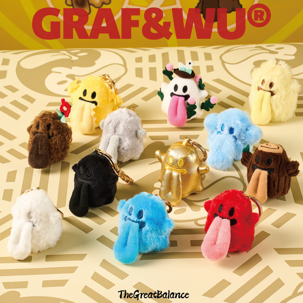 GRAF&WU 12 element cute ghosts Keychain