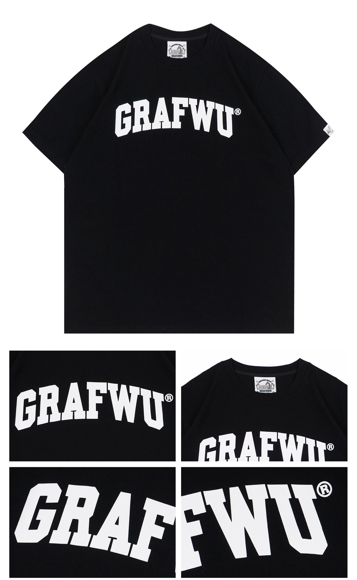 GRAF&WU Brand Logo Fashion Cotton T-shirt