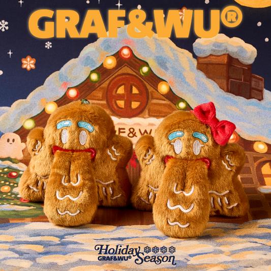 GRAF&WU Gingerbread Cute Ghost Plush Bag Charm