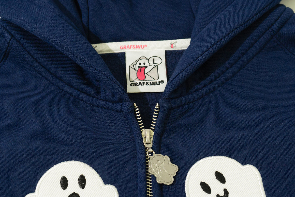 New York Ghost Zip-Up Hoodie for Couples