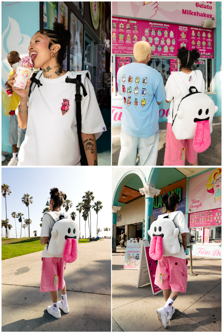 GRAF&WU Cute Ghost Plush Backpack 3D Tongue Cartoon Ghost Streetwear Bag Y2K Aesthetic
