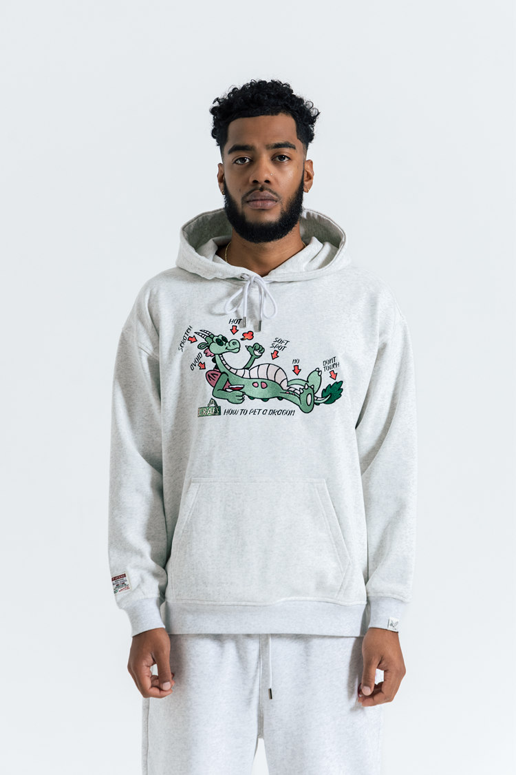 GRAF&WU Petting Green Dragon Guide Hoodies Graphic Sweatshirts