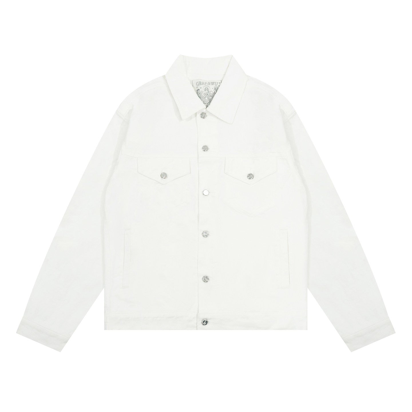 GRAF&WU Embroidered Poem Chenille Denim Jacket