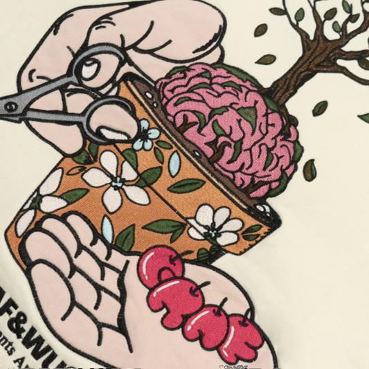 GRAF&WU Brain Potted Plant Hoodie Harvests Creative Fruits Sweatshirt