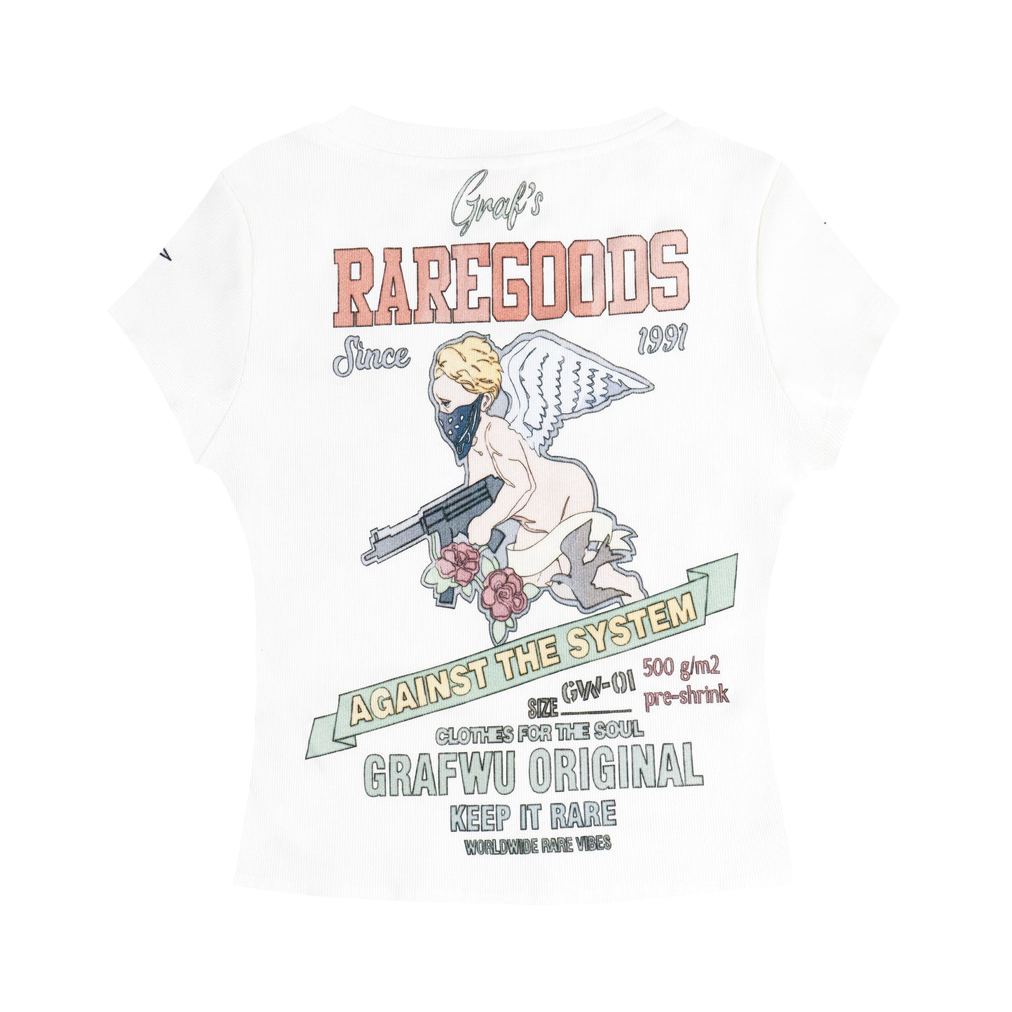 GRAF&WU Y2K Fashion Tight Streetwear Trend Hot Girls T-shirt Top